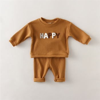 Fashion Baby Clothes Set Spring Toddler Baby Boy Girl Casual Tops Sweater + Loose Trouser 2pcs Newborn Baby Boy Clothing Outfits 2