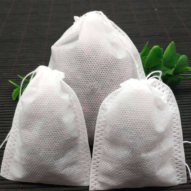 100pcs Food Grade Non-woven Fabric Tea Bags Tea Filter Bags for Spice Disposable Tea Bags Heal Seal Spice Filters Teabags 1