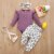 0-24M Newborn Infant Baby Girls Ruffle T-Shirt Romper Tops Leggings Pant Outfits Clothes Set Long Sleeve Fall Winter Clothing 34