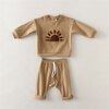 Fashion Baby Clothes Set Spring Toddler Baby Boy Girl Casual Tops Sweater + Loose Trouser 2pcs Newborn Baby Boy Clothing Outfits 3