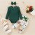 0-24M Newborn Infant Baby Girls Ruffle T-Shirt Romper Tops Leggings Pant Outfits Clothes Set Long Sleeve Fall Winter Clothing 30