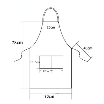 New Fashion Canvas Kitchen Aprons For Woman Men Chef Work Apron For Grill Restaurant Bar Shop Cafes Beauty Nails Studios Uniform 2