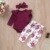 0-24M Newborn Infant Baby Girls Ruffle T-Shirt Romper Tops Leggings Pant Outfits Clothes Set Long Sleeve Fall Winter Clothing 23