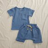 Organic Cotton Baby Clothes Set Summer Casual Tops Shorts For Boys Girls Set Unisex Toddlers 2 Pieces Kids Baby Outifs Clothing 3