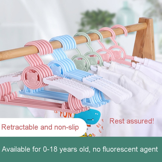 5/10/20pcs Baby Clothes Hanger Flexible Racks Plastic Clothing Display Kids Hangers Unmarked Children Coats Hanger Organizer 2