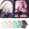 Baby Car Safety Soft Sleeping Head Support Pillow with Matching Seat Belt Strap Covers Baby Carseat Neck Protection Headrest 1