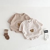 MILANCEL 2022 Summer Baby Clothes Waffle Infant One Piece Boys Bear Bodysuits Short Sleeve Infant Clothing 1