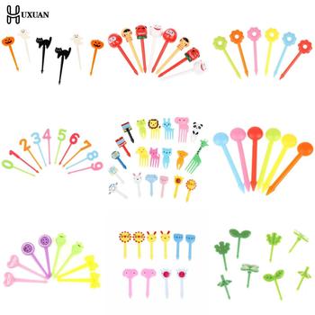 2-24pcs Animal Farm Fruit Fork Mini Cartoon Children Snack Cake Dessert Food Fruit Pick Toothpick Bento Lunches Party Decor 1