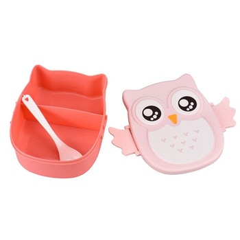Cartoon Owl Lunch Box Portable Japanese Bento Meal Boxes Lunch Box Storage for Kids School Outdoor Thermos for Food Picnic Set 2