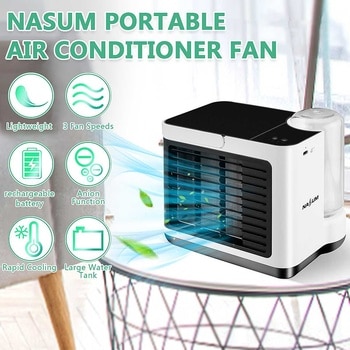 Portable Air Conditioning Fan 3 Speeds Mini Air Conditioner Anion Purifier Humidifier Desktop USB Air Cooling Fan Air Cooler 2