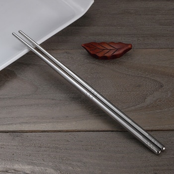 5 Pairs of Metal Chopsticks Household High Temperature Sterilizable Non-slip Stainless Steel Chopsticks Set Kitchen Accessories 2