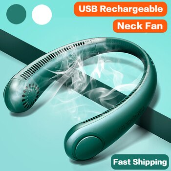 Youpin Mini Bladeless Fan Hanging Neck Leafless Fan Rechargeable Fan Mute Sports Fans for Home Outdoor Portable Fans 5 1