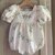 New Newborn Cotton Flying Sleeve Dress Jumpsuit Korean Japan Style Summer Princess Clothes One Piece Baby Girl Bodysuits 8