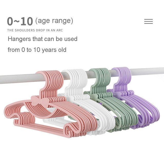 5/10/20pcs Kids Clothes Hanger Racks Portable Plastic Display Hangers Windproof Children Coats Hanger Baby Clothing Organizer 3