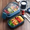 Japanese style Multi-layer lunch box food container storage Portable Leak-Proof bento box for kids with Soup Cup Breakfast Boxes 1