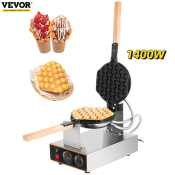 VEVOR Egg Bubble Waffle Maker 1400W Commercial Electric Nonstick Cake Baking Pan Eggettes Puff Home Kitchen Cooking Appliance 1