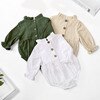 Fashion Baby Girls Romper Cotton Long Sleeve Ruffles Baby Rompers Infant Playsuit Jumpsuits Cute Newborn Clothes 1