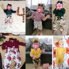 0-24M Newborn Infant Baby Girls Ruffle T-Shirt Romper Tops Leggings Pant Outfits Clothes Set Long Sleeve Fall Winter Clothing 5