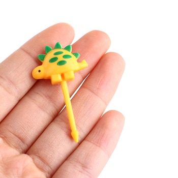 6/8/10pcs Animal Farm Dinosaur Fruit Fork Mini Cartoon Children Snack Cake Dessert Pick Toothpick Bento Lunches Party Decoration 2