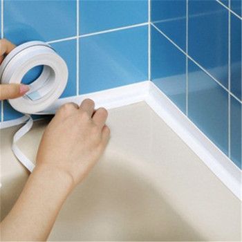 For Bathroom Kitchen Accessories Shower Bath Sealing Strip Tape Caulk Strip Self Adhesive Waterproof Wall Sticker Sink Edge Tape 1
