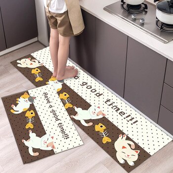 Modern Kitchen Mat Home Entrance Doormat Hallway Bedroom Living Room Decoration Floor Carpet Balcony Bathroom Anti-Slip Long Rug 2