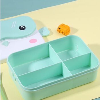 School Kids Bento Lunch Box Rectangular Leakproof Plastic Anime Portable Microwave Food Container Lonchera School Child Lunchbox 2