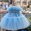 Baby Clothes for Girls Toddler Kids Wedding Princess Gown Girl Elegant Birthday Dress Tulle Bridesmaid Evening Party Dresses 2