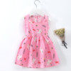 Summer Newborn Baby Clothes Infant Girl Clothes Korean Cute Print Sleeveless Cotton Beach DressPrincess Dresses 1