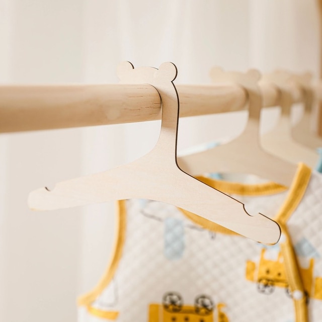 5/10 Pcs Baby Creative Hanger Rack Baby Wooden Clothes Hanger Home Girls Princess Room Nursery Decor for Kids Present 6