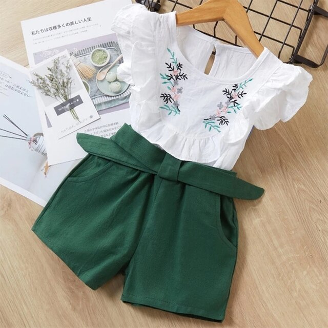 Bear Leader Girls Clothing Sets New Summer Sleeveless T-shirt+Print Bow Skirt 2Pcs for Kids Clothing Sets Baby Clothes Outfits 5