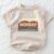 2022 Korean Style Summer Baby Wear Girl Boy Girl Bodysuit Round Collar Beige Cartoon Cotton Thin Jumpsuit Child Clothes E1980 12