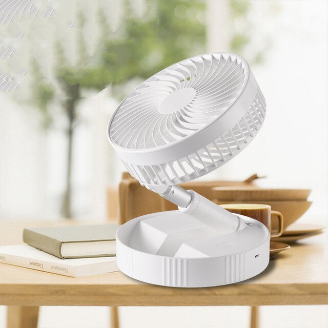 7200mah Portable Fan Rechargeable Mini Folding Telescopic Floor Low Noise Summer Fan Cooling For Household Bedroom Office Deskto 3